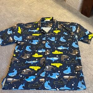 Shark and Submarine Print Shirt